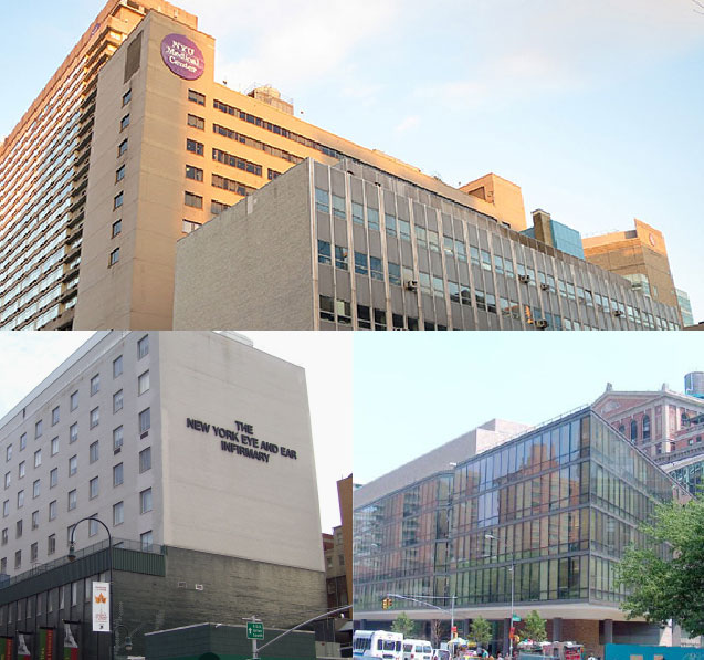 Hospital Affiliations - New York Eye and Ear Infirmary, NYU Langone Medical Center, Bellevue Hospital